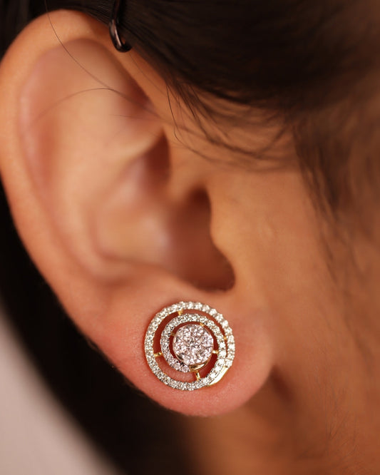 Radiant Cluster Diamond Earings