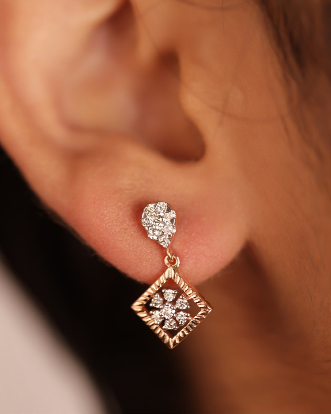 Versatile Floral Diamond Earrings