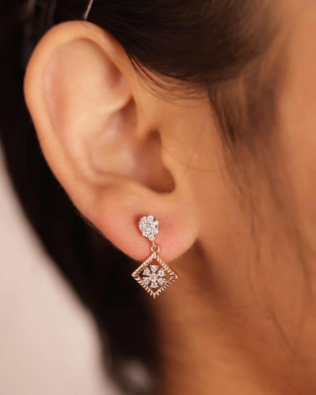 Versatile Floral Diamond Earrings