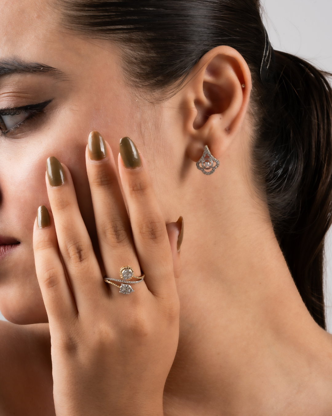 pressure setting diamond ring