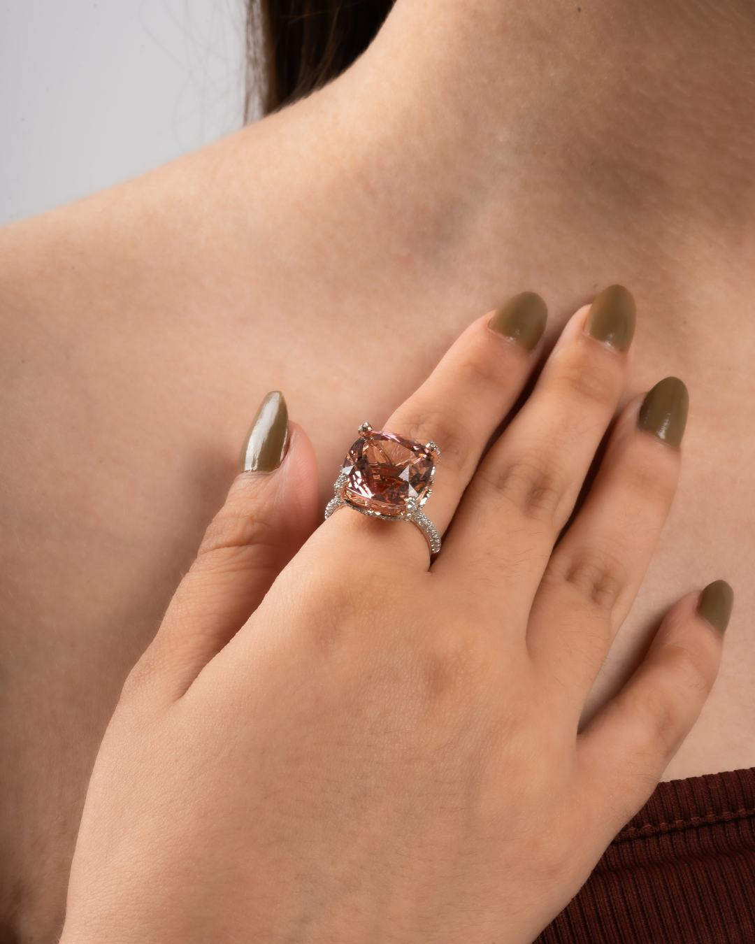 designer colour stone ring