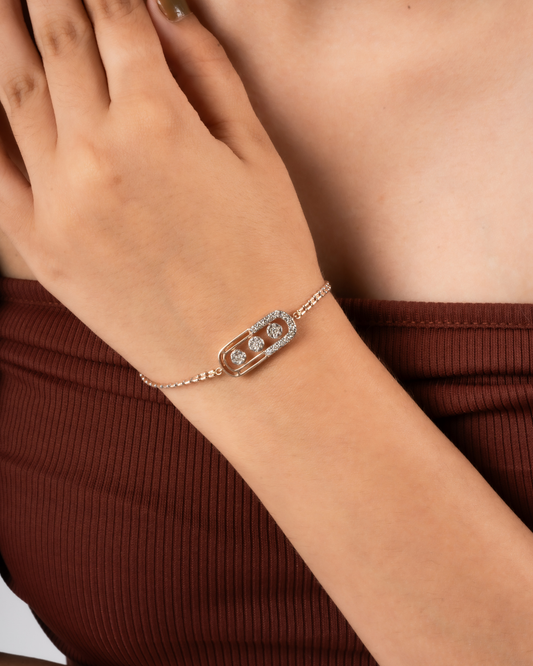 rectangle shape diamond bracelet