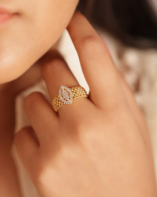 Vertical Marquise Ring