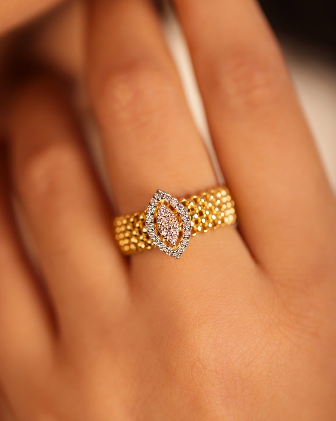 Vertical Marquise Ring