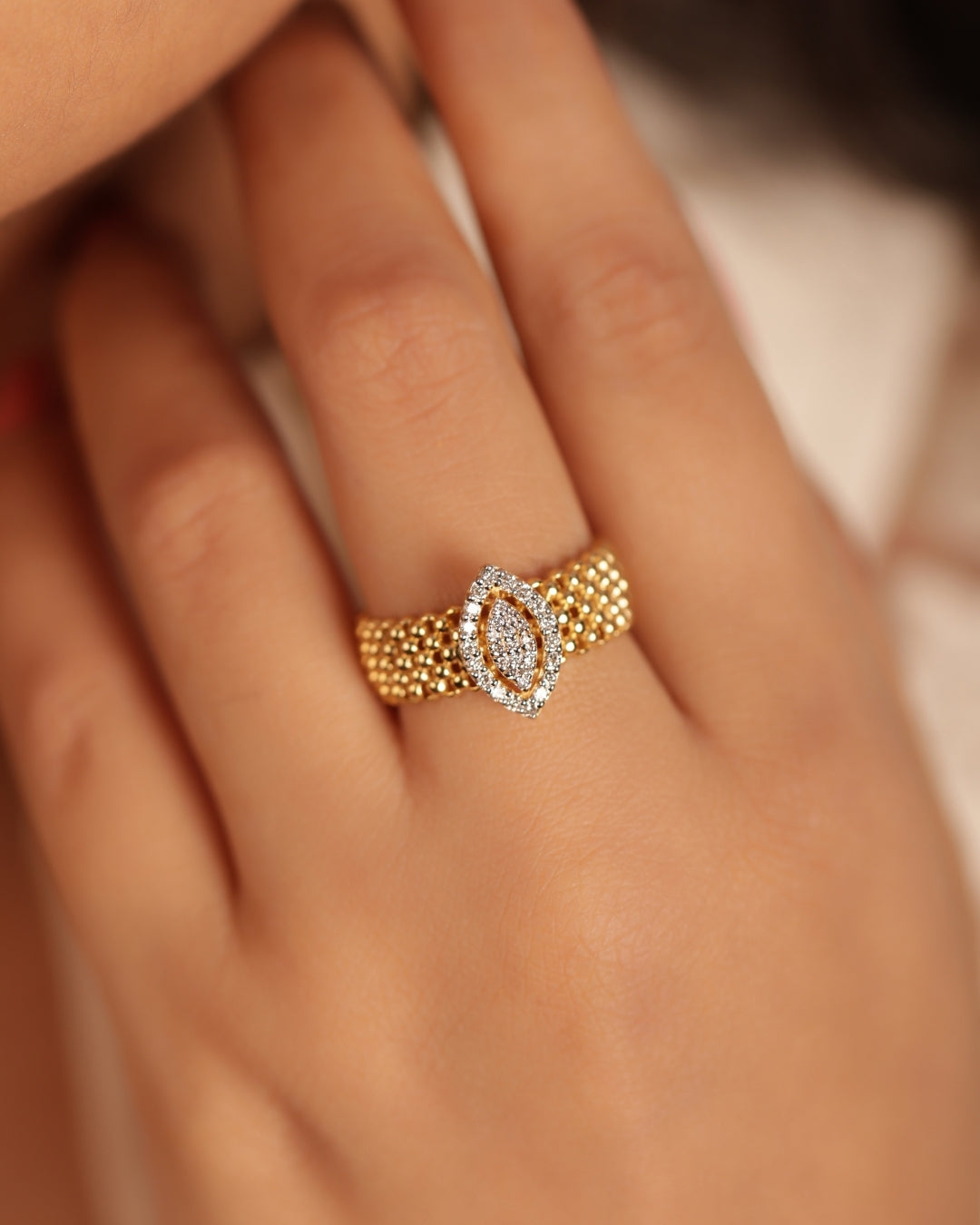 Vertical Marquise Ring