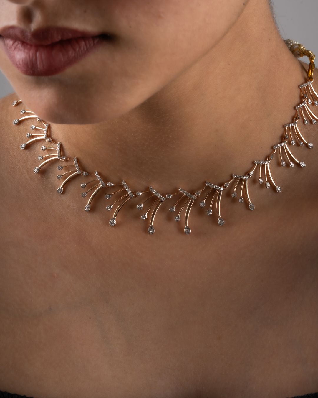 crown style diamond necklace
