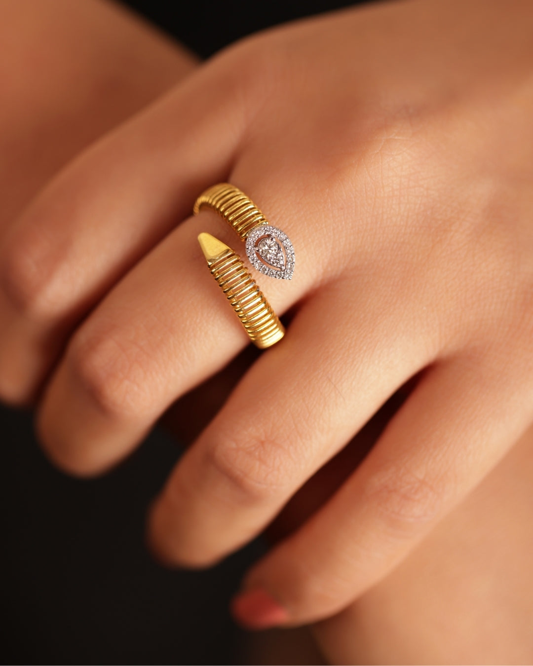 Flexi Snake Diamond Ring