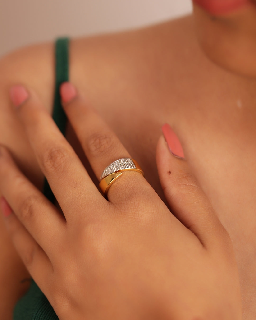 Classy Diamond Liner Ring