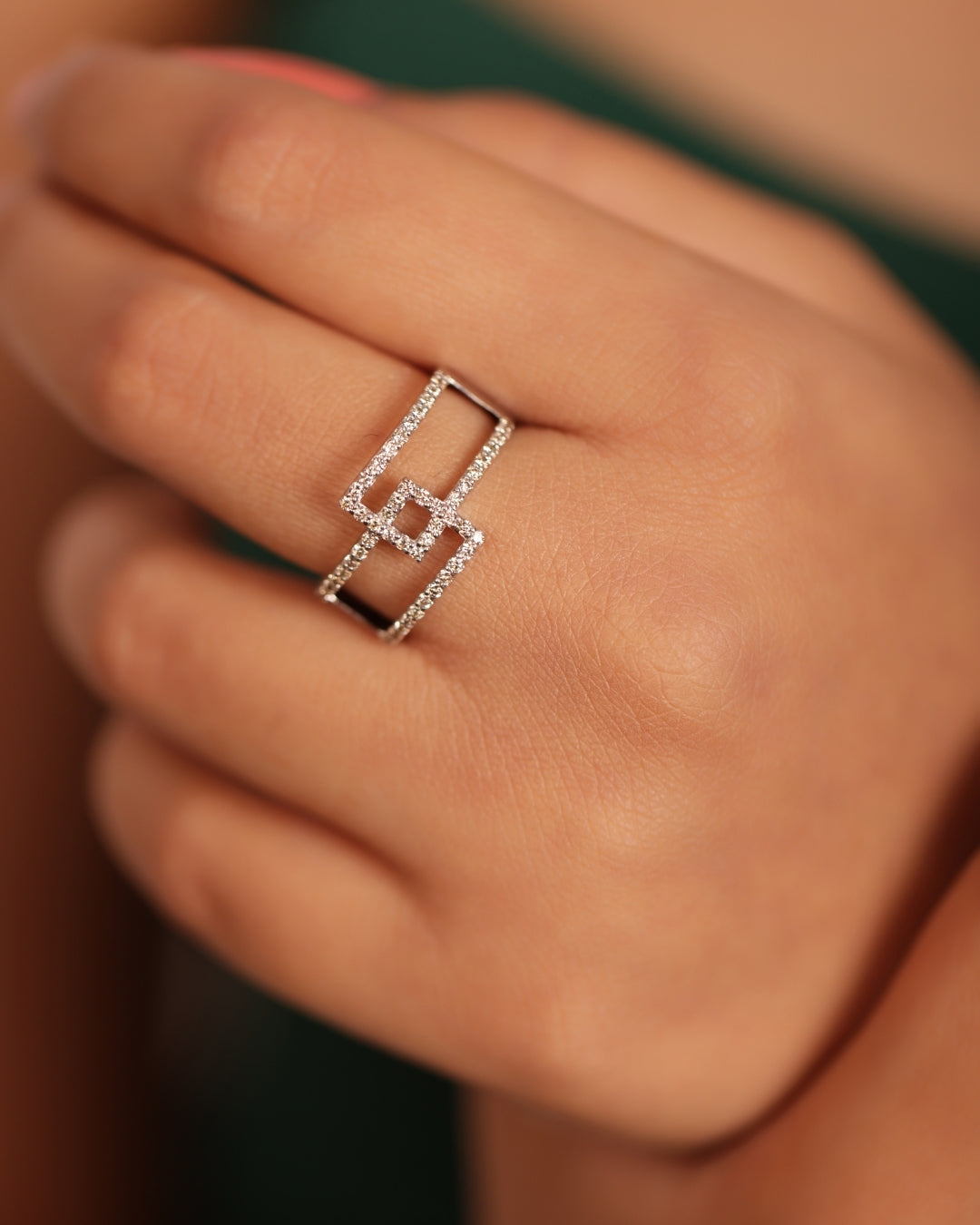 Electric Criss Cross Diamond Ring
