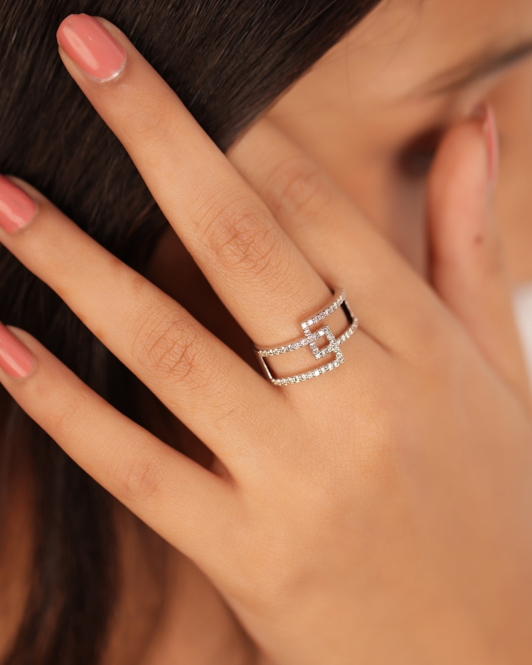 Electric Criss Cross Diamond Ring