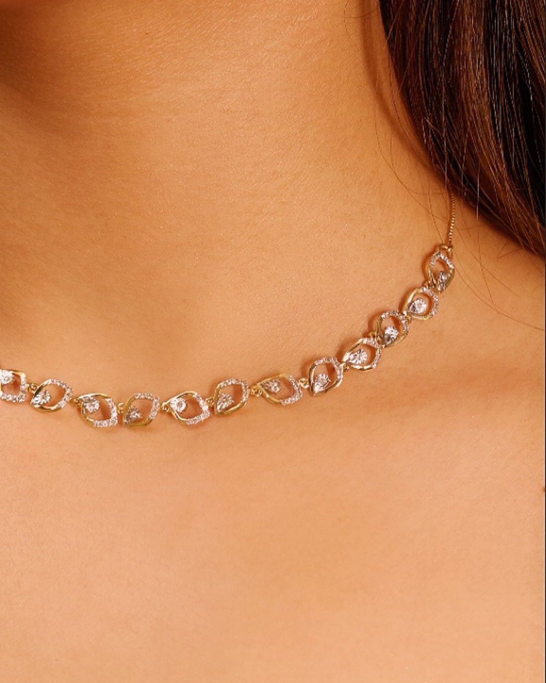 silken line diamond necklace