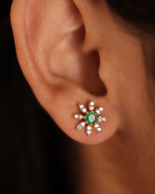 Emerald Floral Diamond Tops