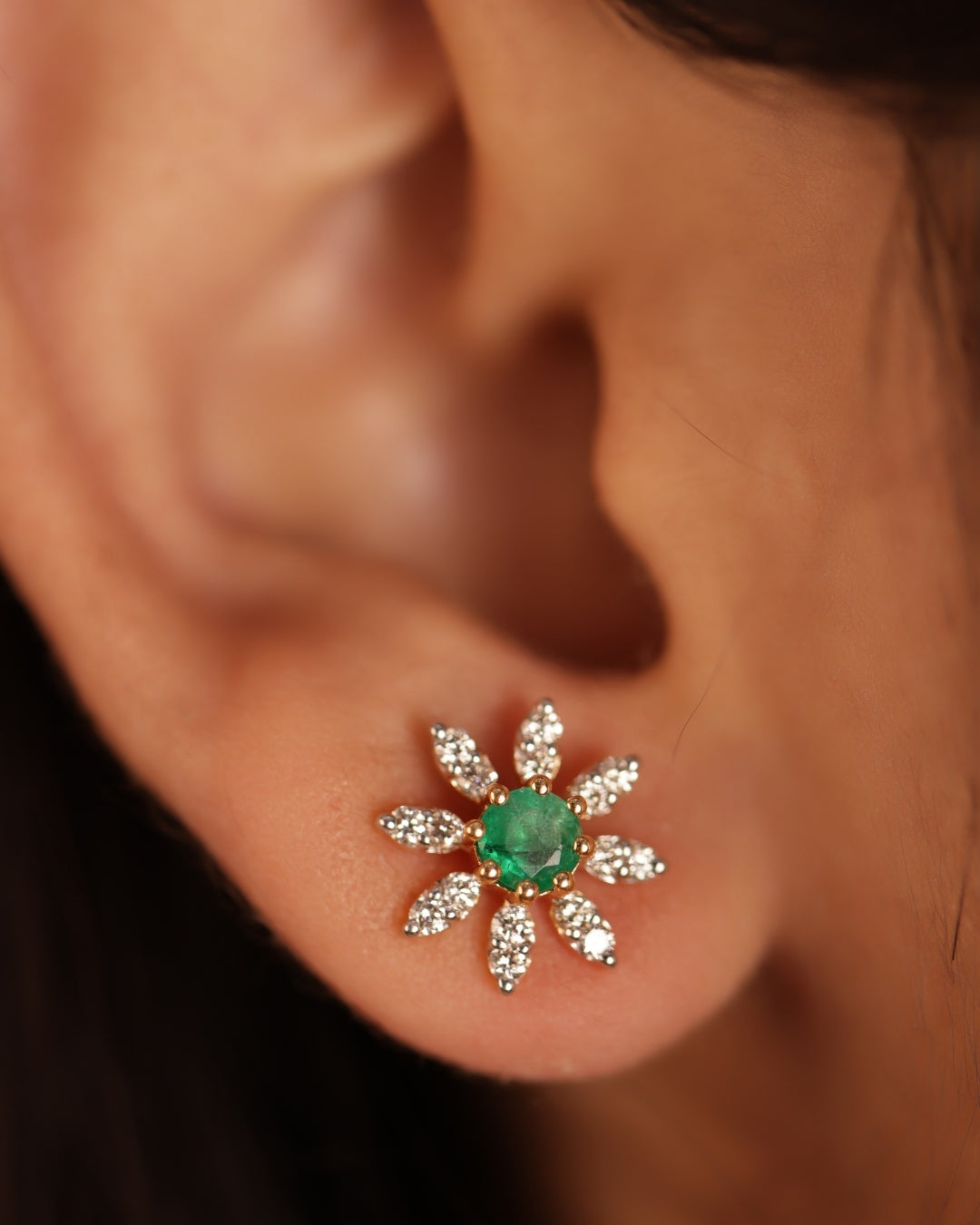 Emerald Floral Diamond Tops