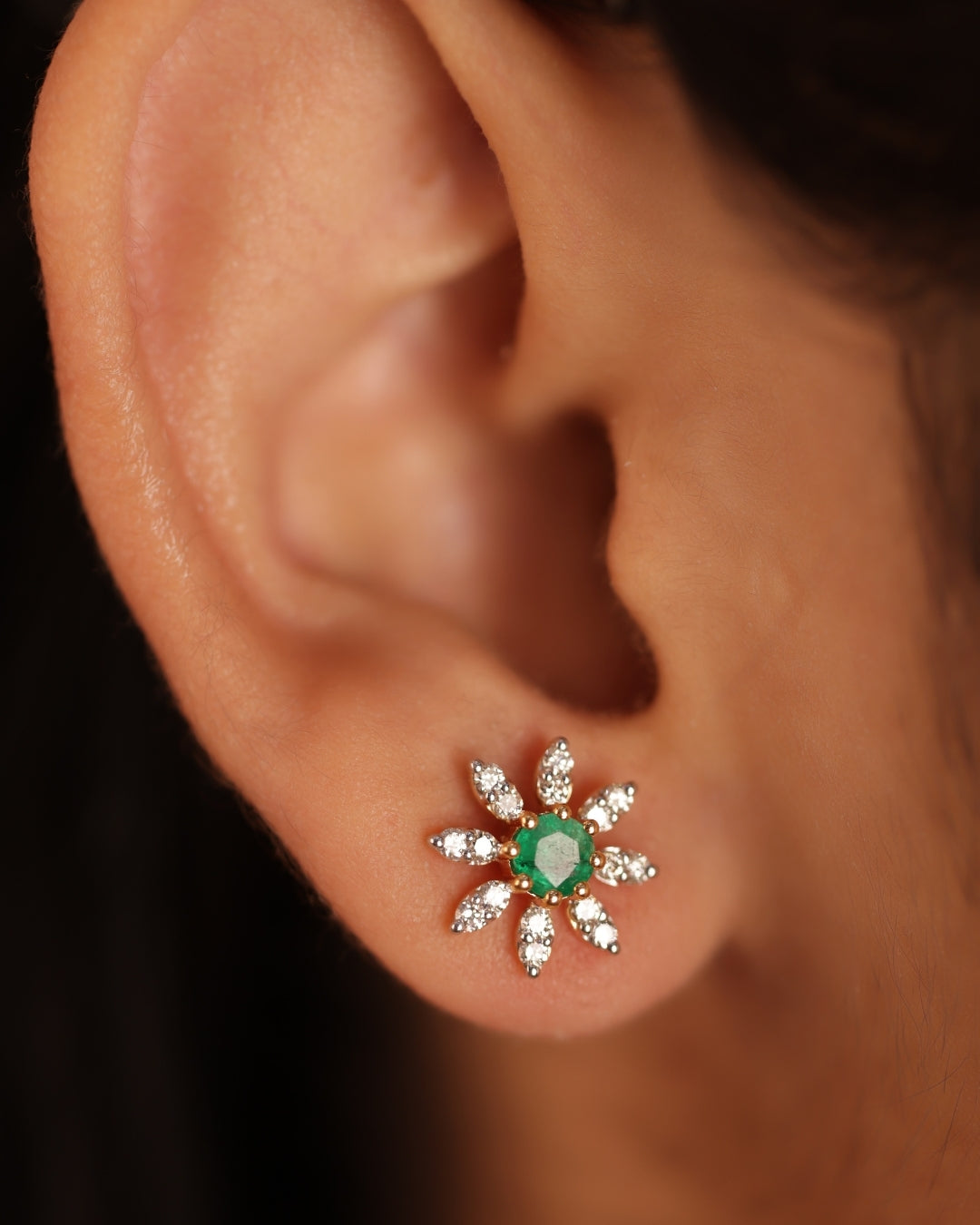 Emerald Floral Diamond Tops