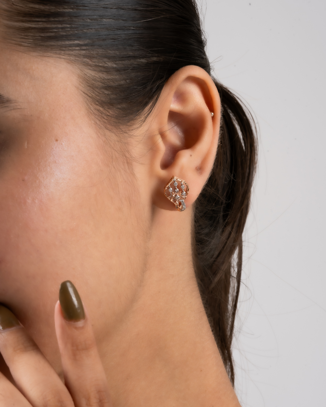 petal diamond earrings