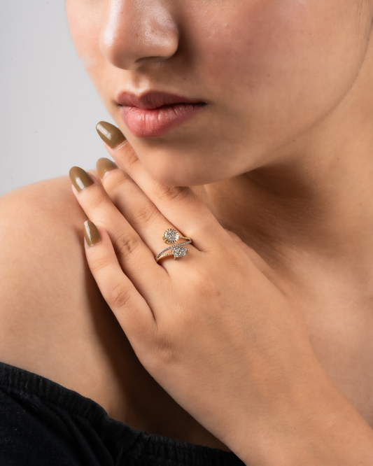 pressure setting diamond ring