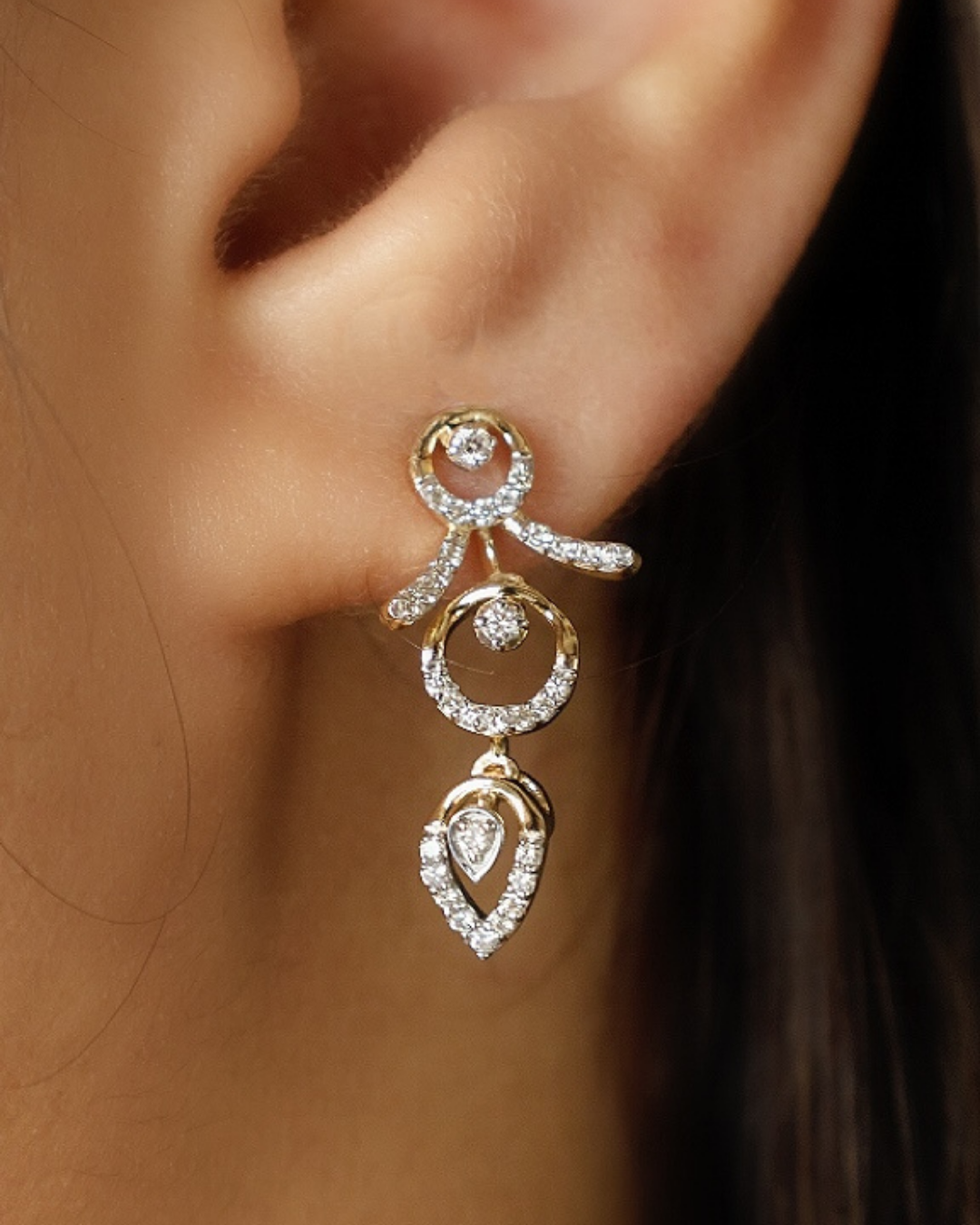 sparkling vinefall diamond necklace set