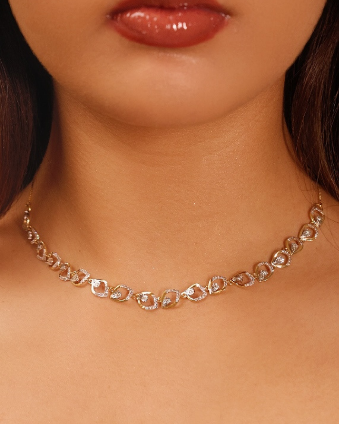 silken line diamond necklace