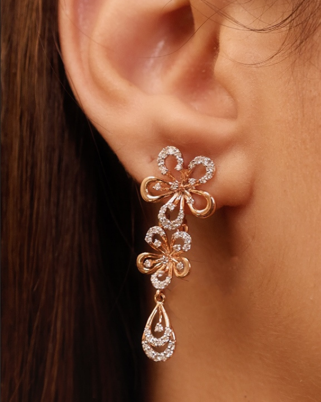 Rose Bloom Gold Diamond Set