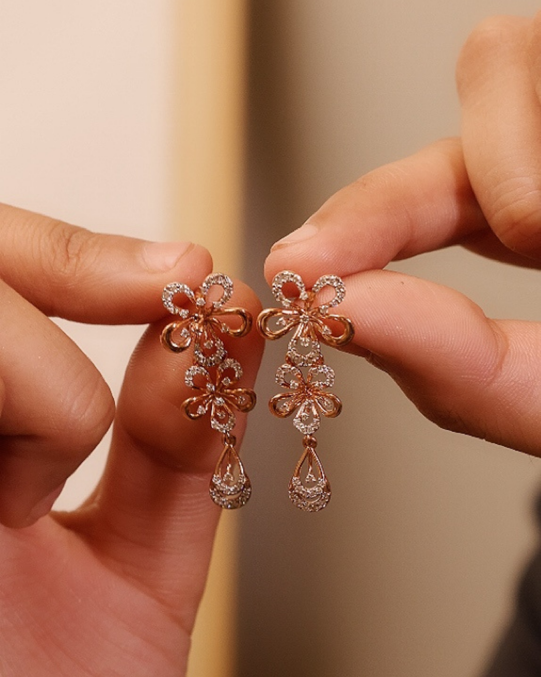 Rose Bloom Gold Diamond Set