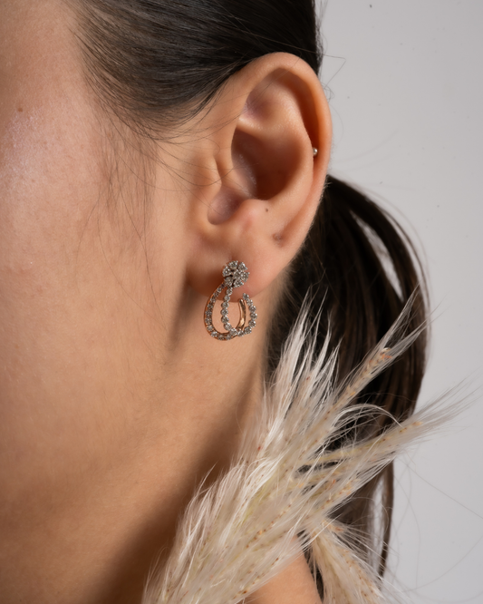 artistic diamond earrings