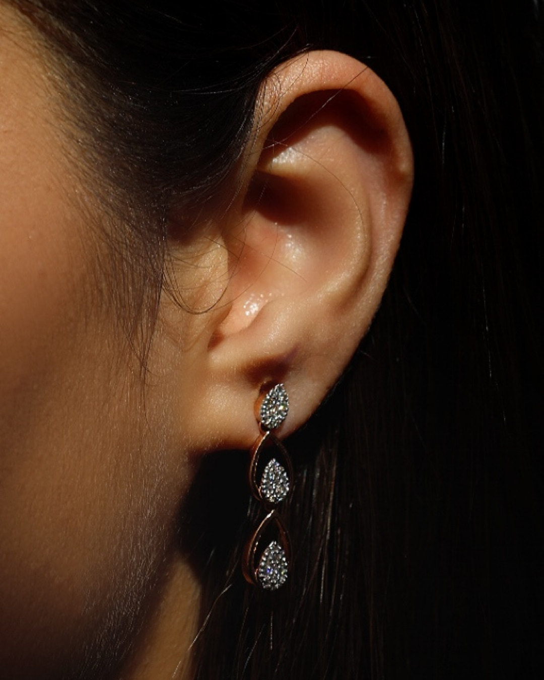 radiant rain drop cascade necklace set